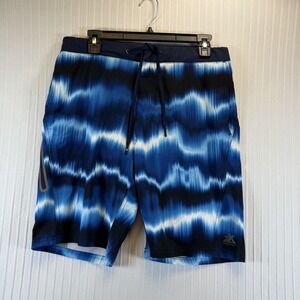ZeroXposur Men Swim Trunks Blue Tie Dye‎ Drawstring Lined Pockets Small NWT